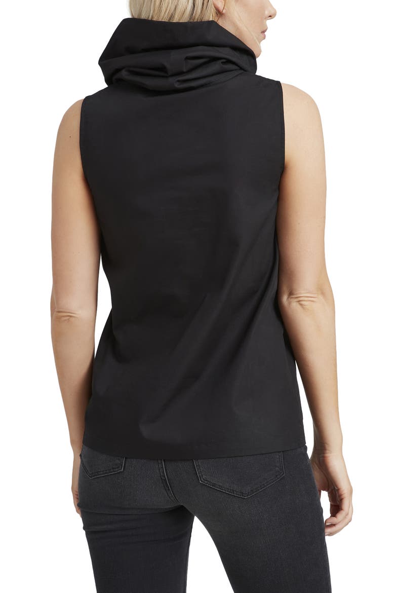 Marcy Funnel Neck Sleeveless Top, Alternate, color, BLACK