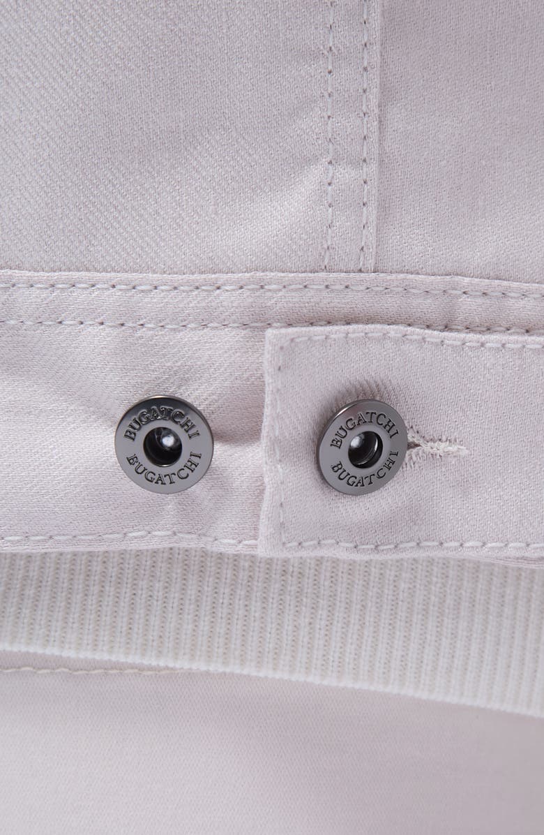 Bugatchi Stretch Linen & Cotton Trucker Jacket, Alternate, color, Stone