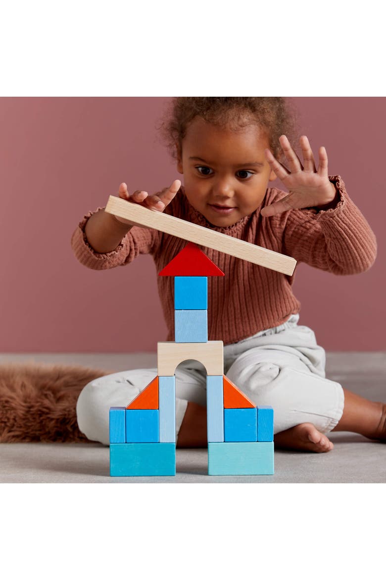 Colored Wooden Building Blocks - 46 Piece Set, Alternate, color, Multi