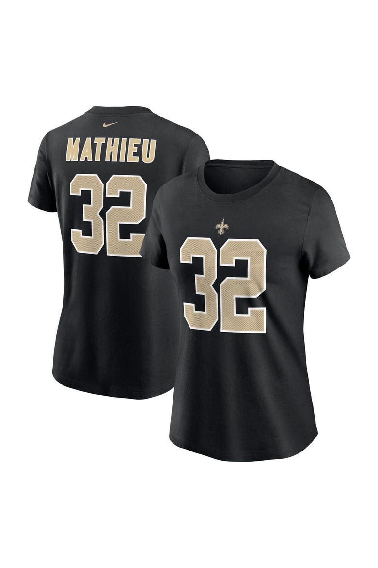 Women's Nike Tyrann Mathieu Black New Orleans Saints Player Name & Number T-Shirt, Main, color, Black
