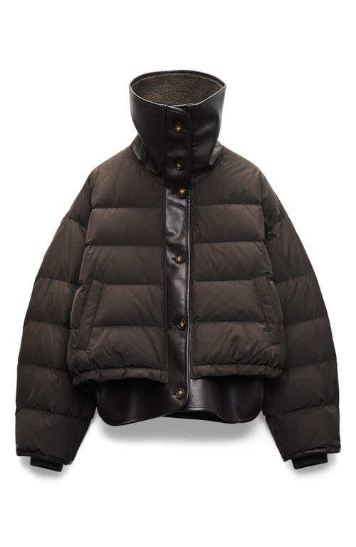 Rag & Bone Gloria Faux Leather & Faux Shearling Down &feather Fill Jacket In Burgundy