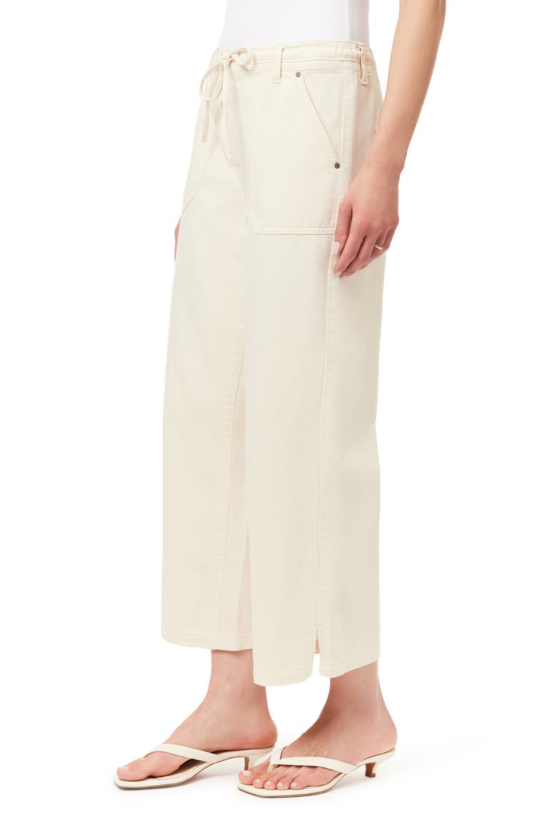 Drapey Easy Cropped Drawstring Pants, Alternate, color, ECRU