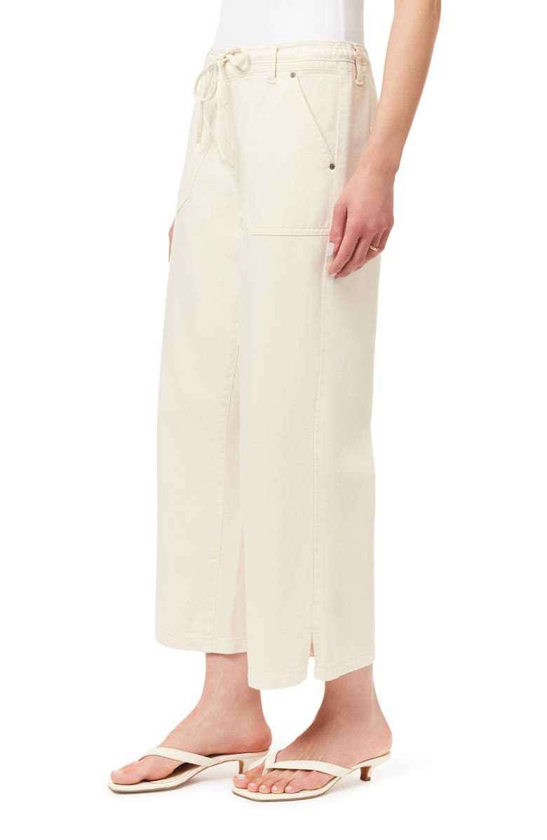 Kensie Drapey Easy Cropped Drawstring Pants, Alternate, color, Ecru