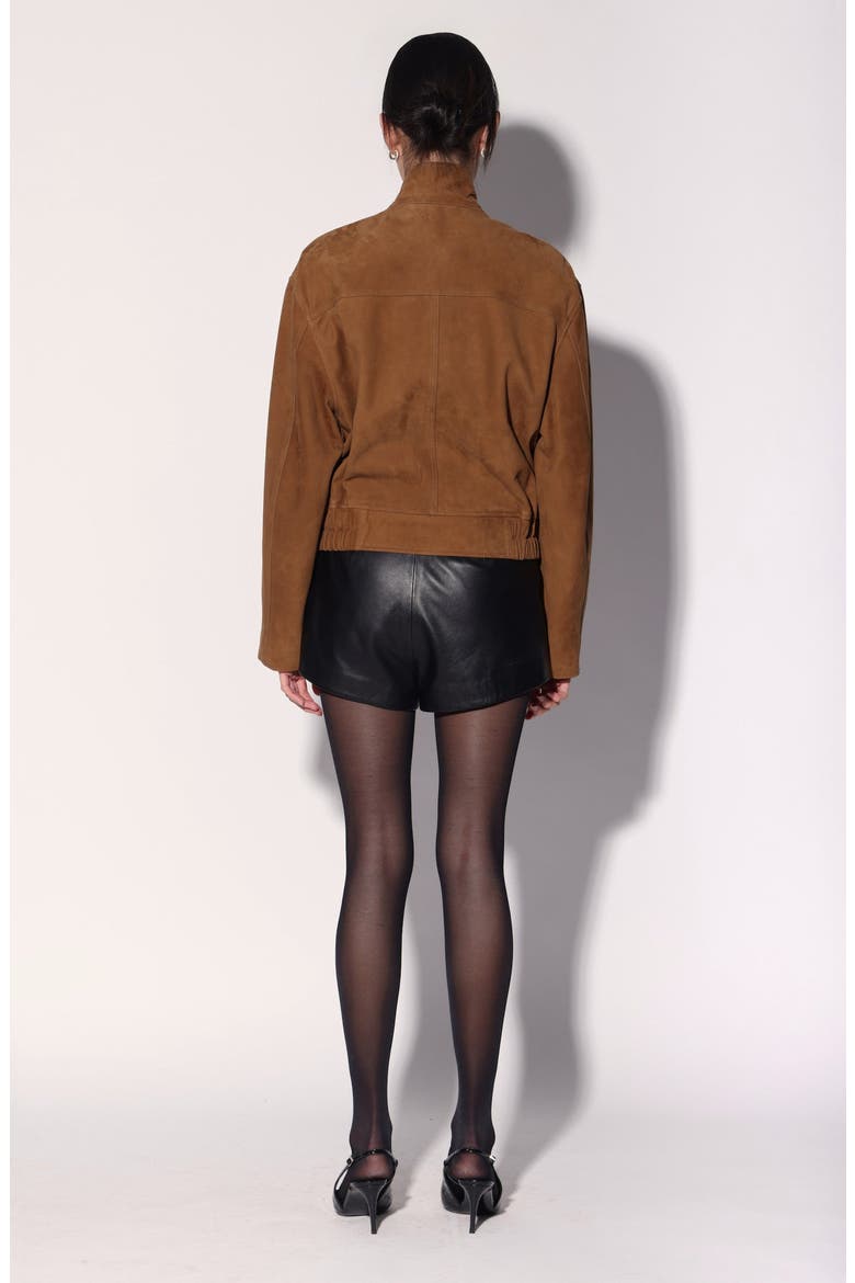 Maverick Jacket Nubuck Leather, Alternate, color, Brown