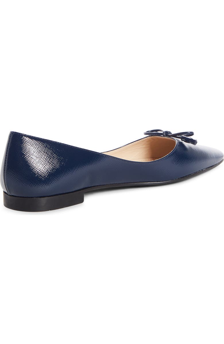 Prada Bow Logo Pointed Toe Flat, Alternate, color,