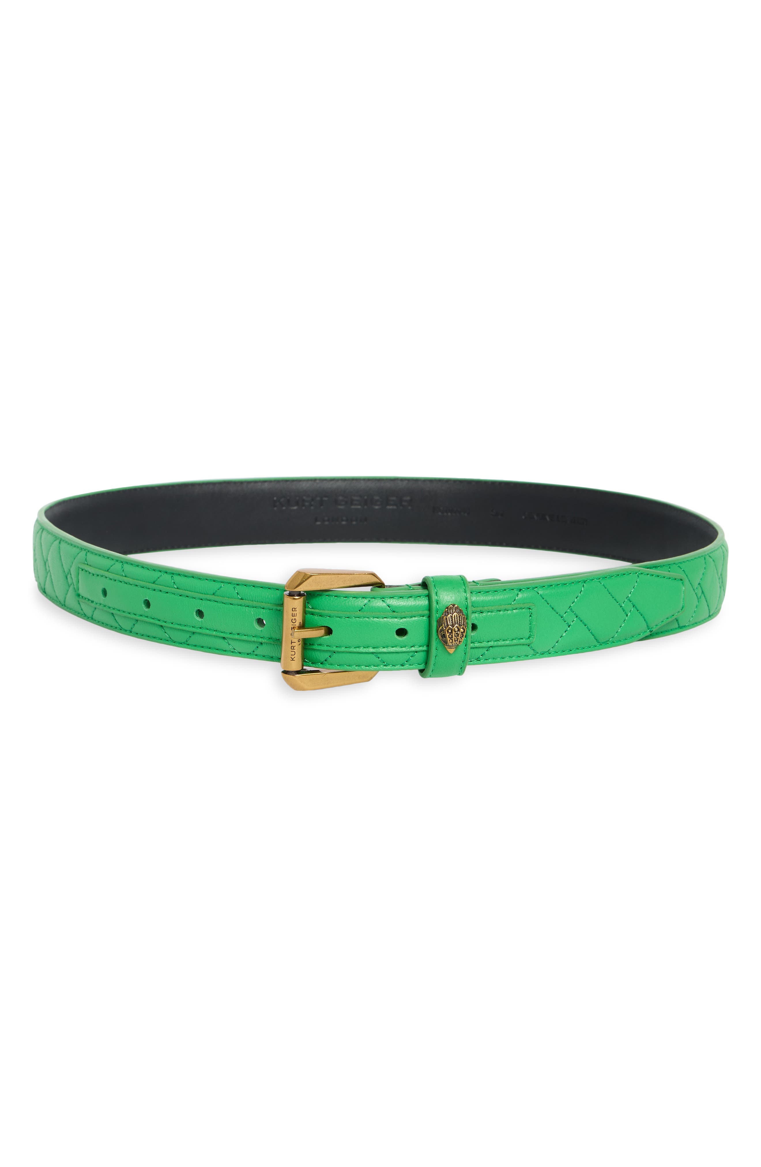 Micro Quilt Leather Belt