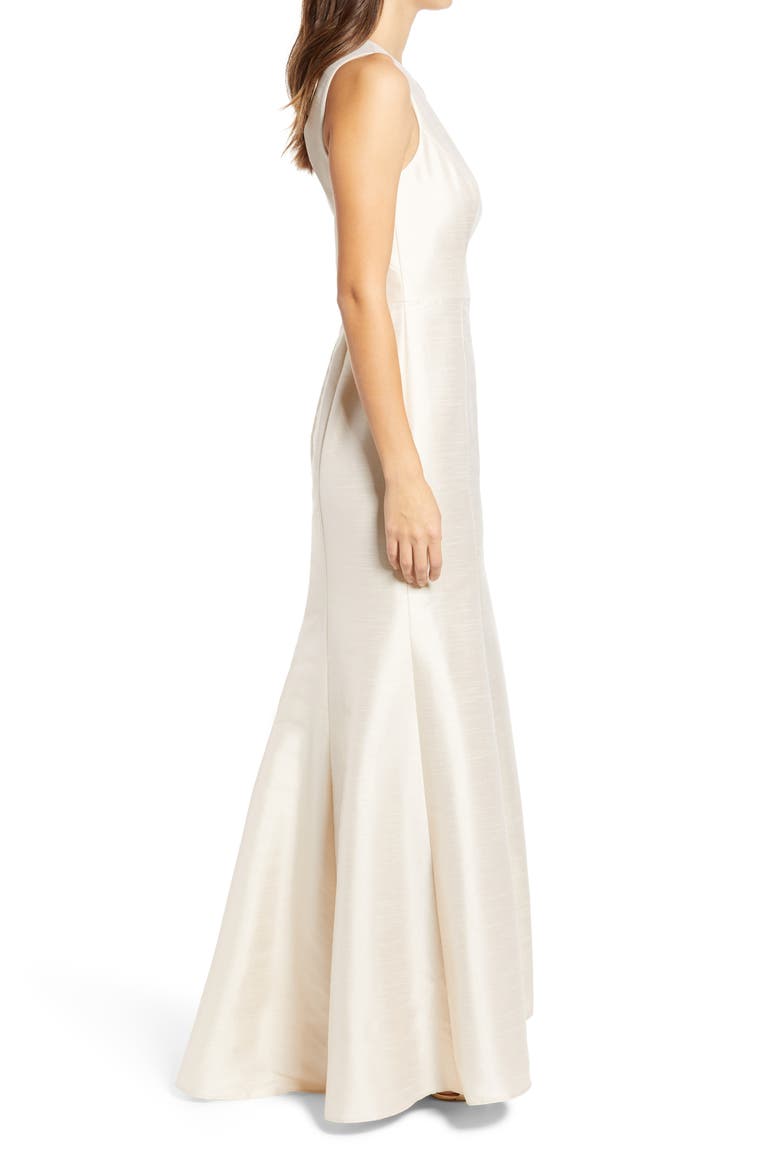 Dupioni Trumpet Gown, Alternate, color, CHAMPAGNE