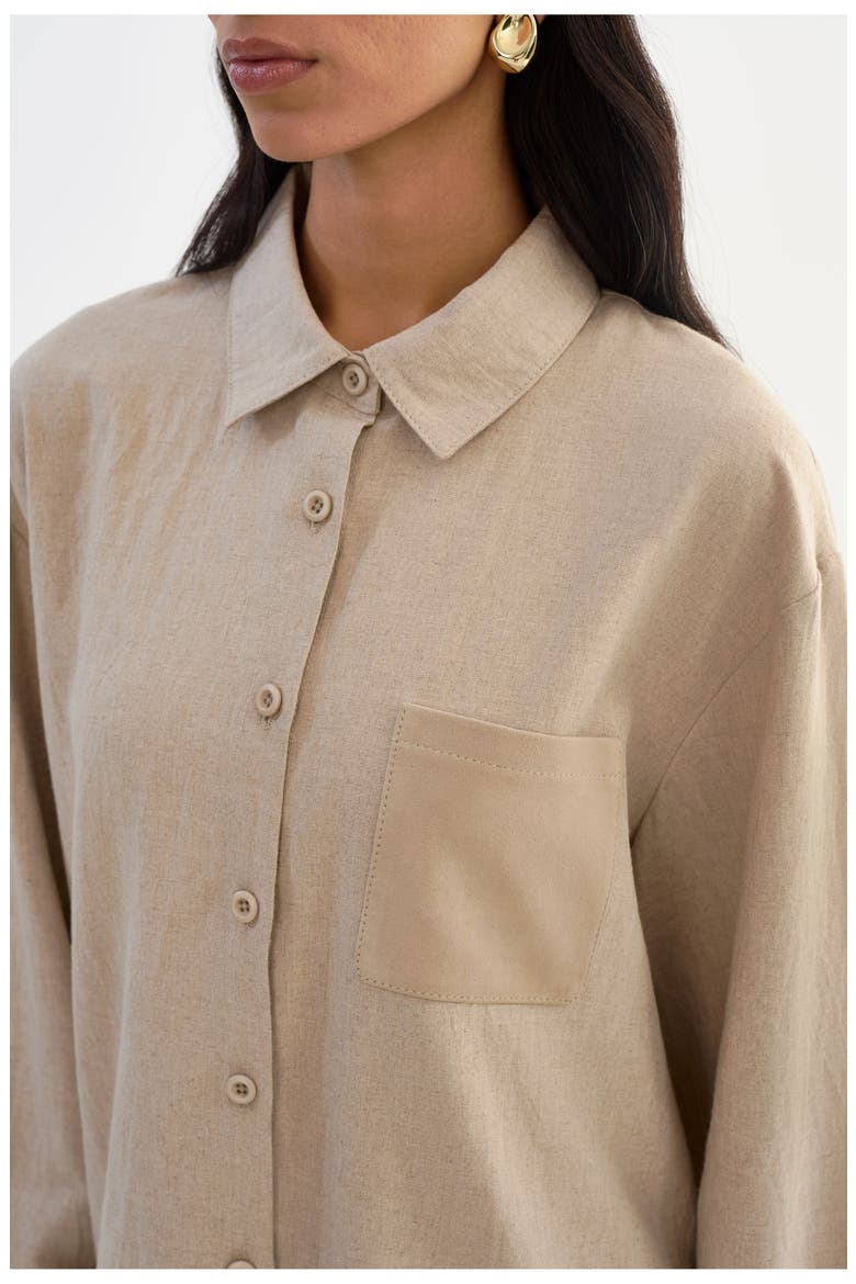 Ruby | Linen Shirt, Alternate, color, Beige