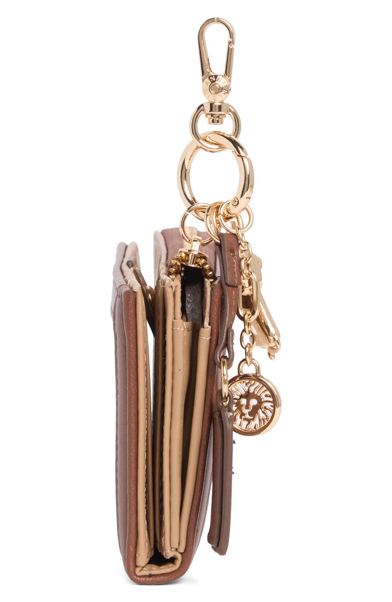 Anne Klein Bifold Wallet with Charms, Alternate, color, Walnut