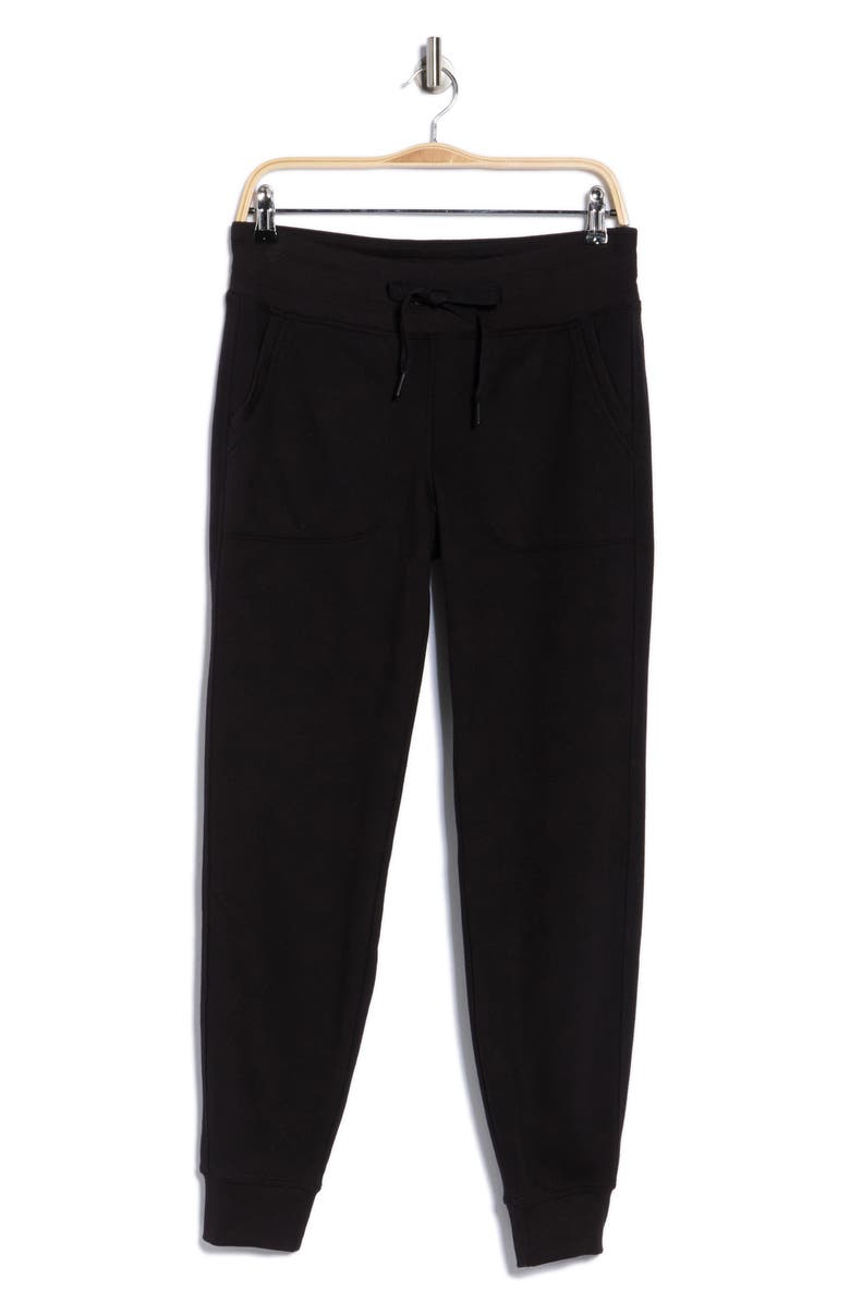 Calvin Klein Rib Trim Fleece Joggers, Alternate, color, 