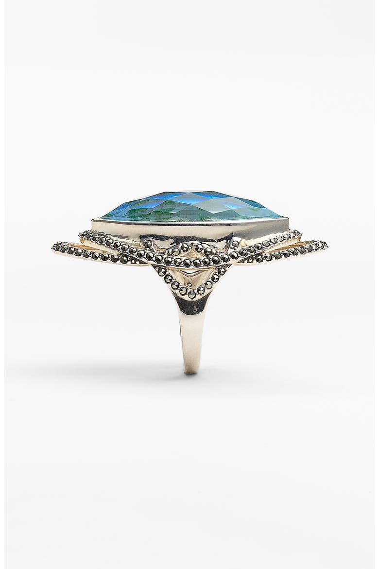 'Lagoon' Gilson Opal Ring, Alternate, color, SILVER/ BLUE