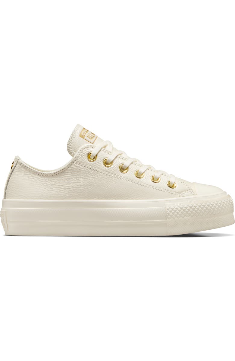 Converse Chuck Taylor<sup>®</sup> All Star<sup>®</sup> Lift Oxford Sneaker, Alternate, color, Egret/Egret/Gol