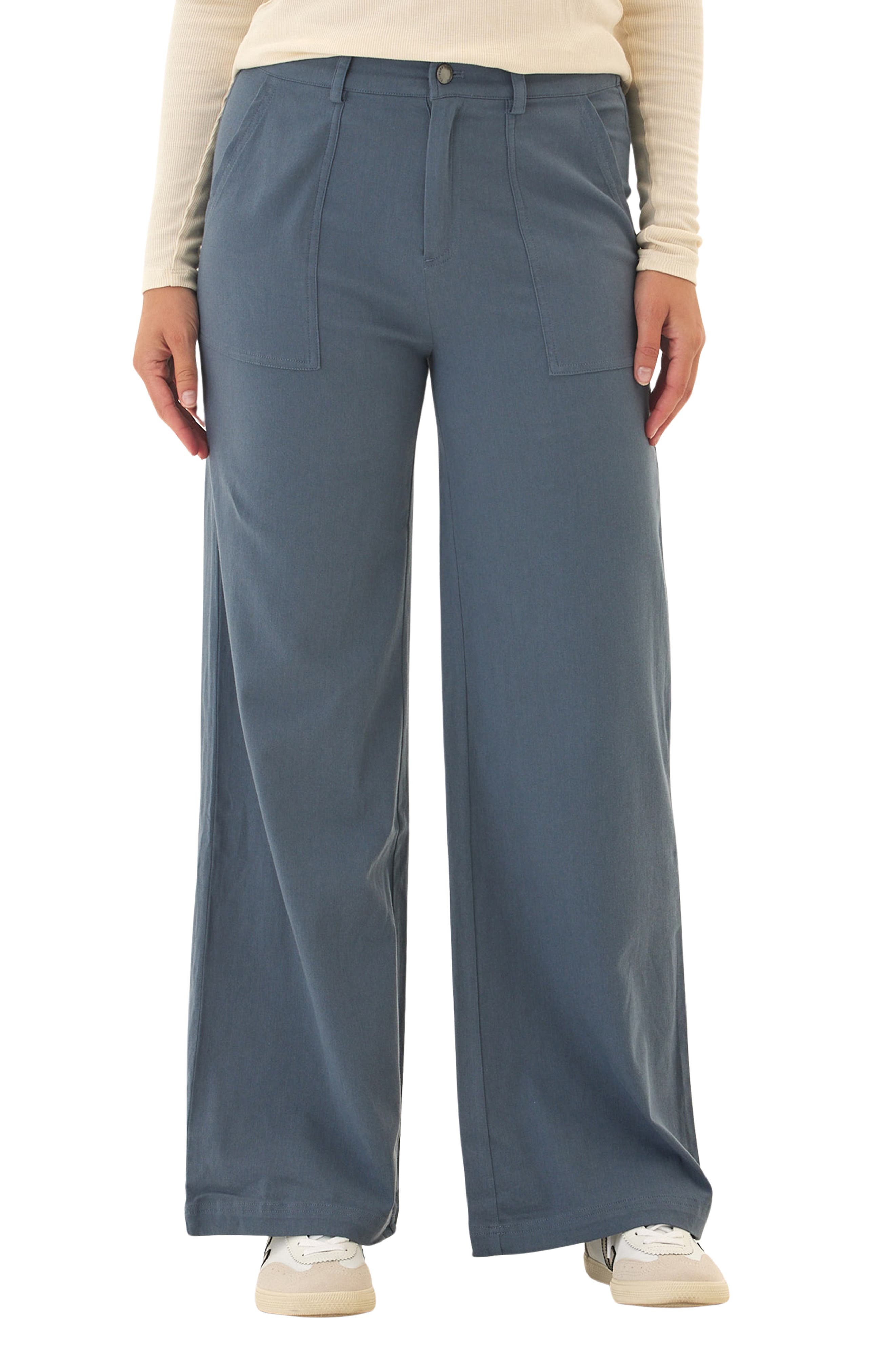 Pamela Stretch Twill Wide Leg Pants - image 3