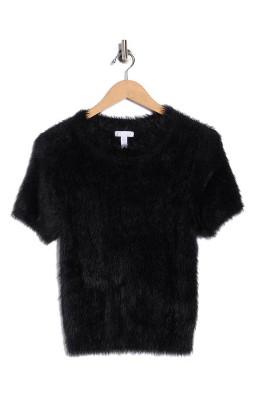 Leith Eyelash Knit Short Sleeve Sweater In Multi