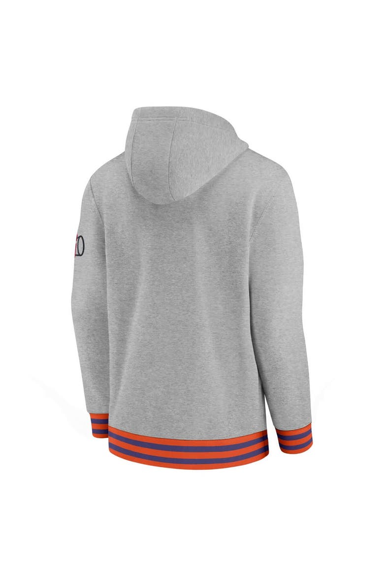 Men's Nike Heather Gray Clemson Tigers Legacy Retro Pullover Hoodie, Alternate, color, Heather Gray