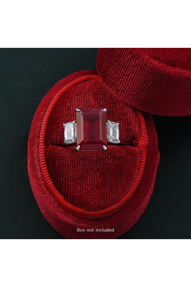 13Ct Ruby & Diamond Ring Lab Grown, Alternate, color, 14k Yellow Gold
