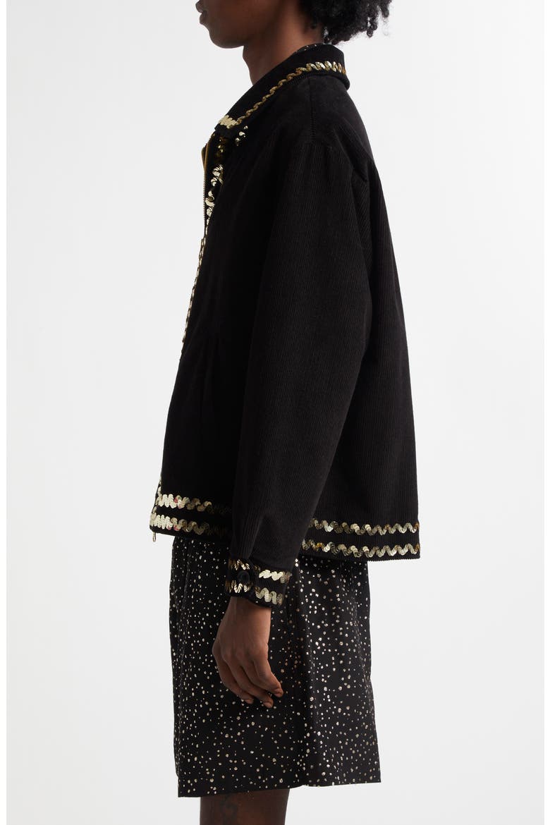 Bandstand Cotton Corduroy Jacket, Alternate, color, BLACK MULTI