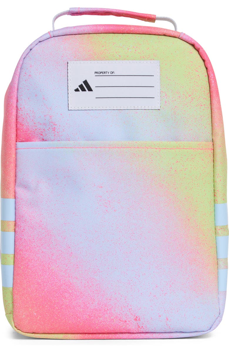 adidas Santiago 4 Lunch Bag, Alternate, color, Spray Gradient Lime/ Blue