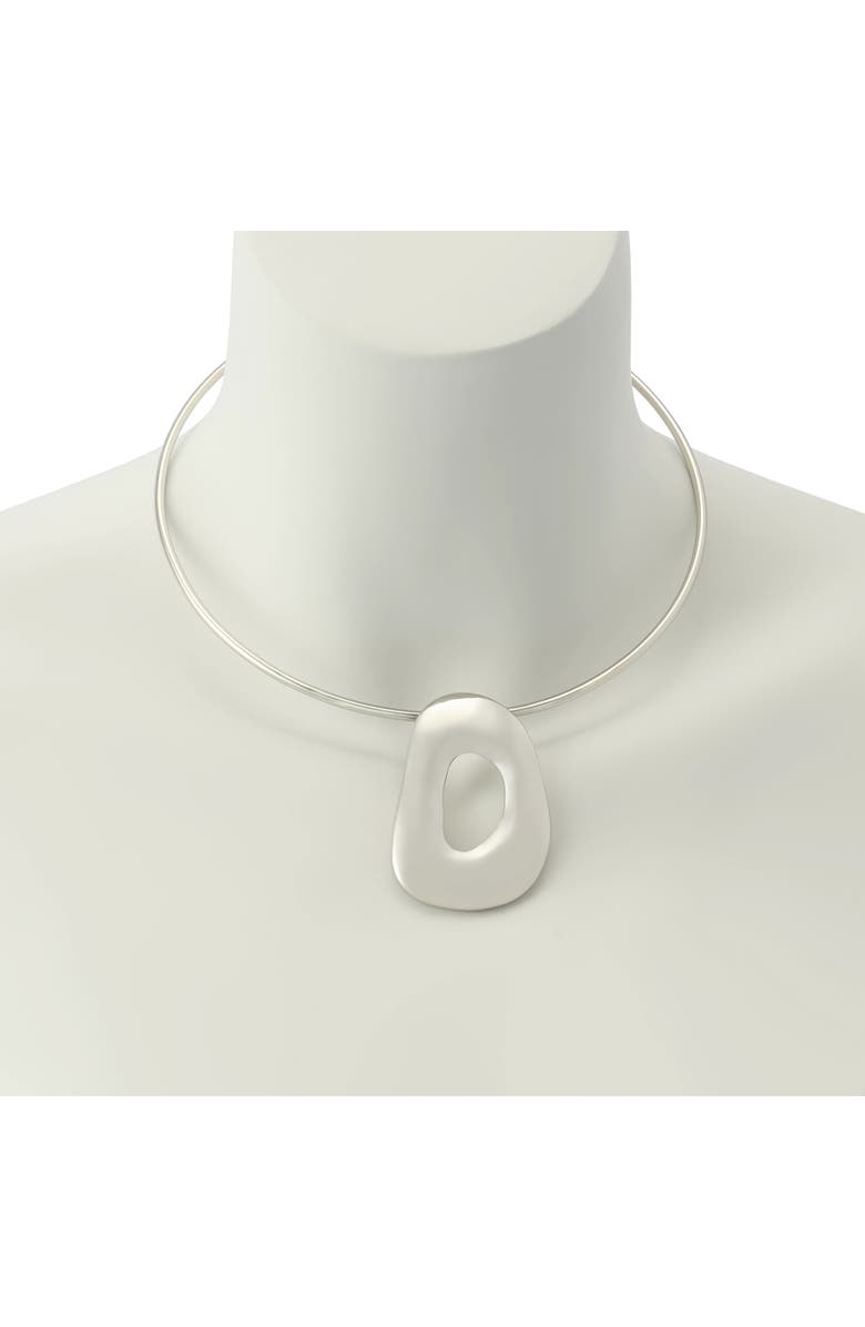 Robert Lee Morris Sculptural Pendant Necklace, Alternate, color, Rhodium