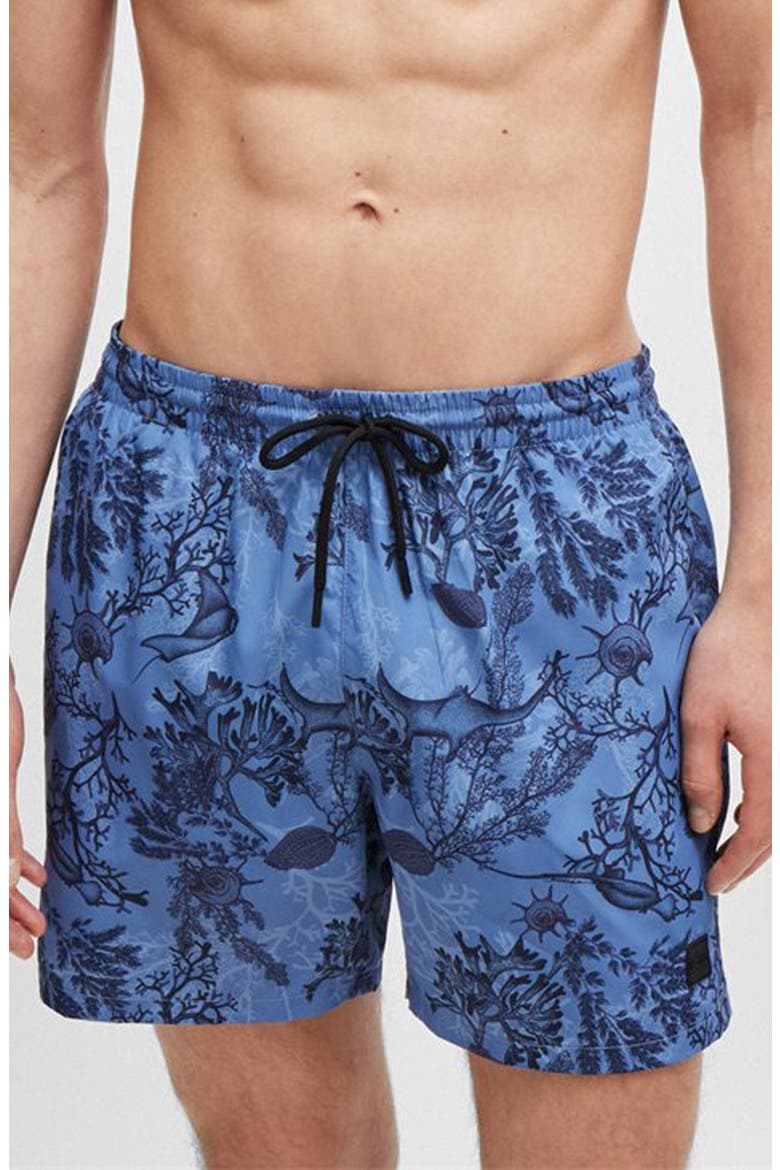 Reel Abstract Swim Trunks, Main, color, OPEN BLUE