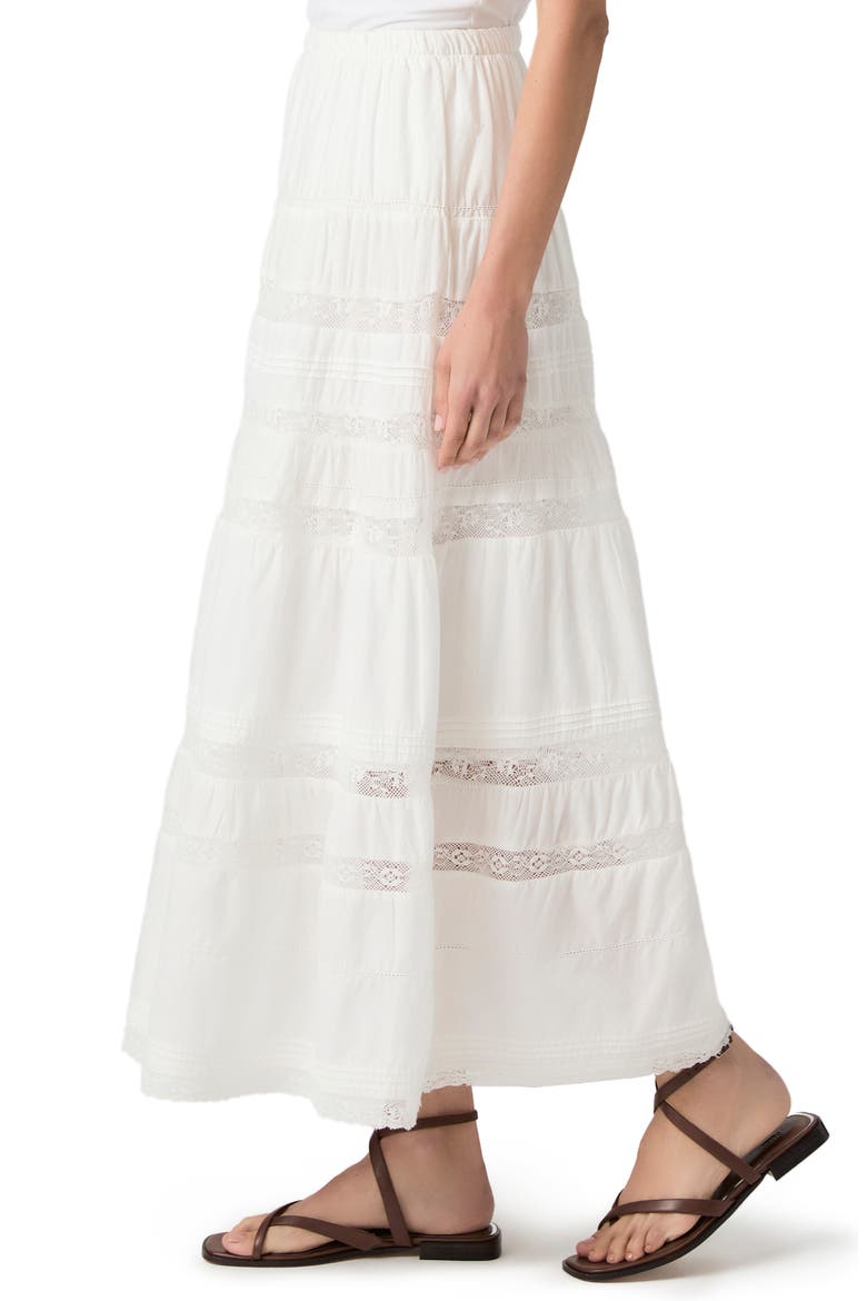 Rivoli Lace Maxi Skirt, Alternate, color, WHITE