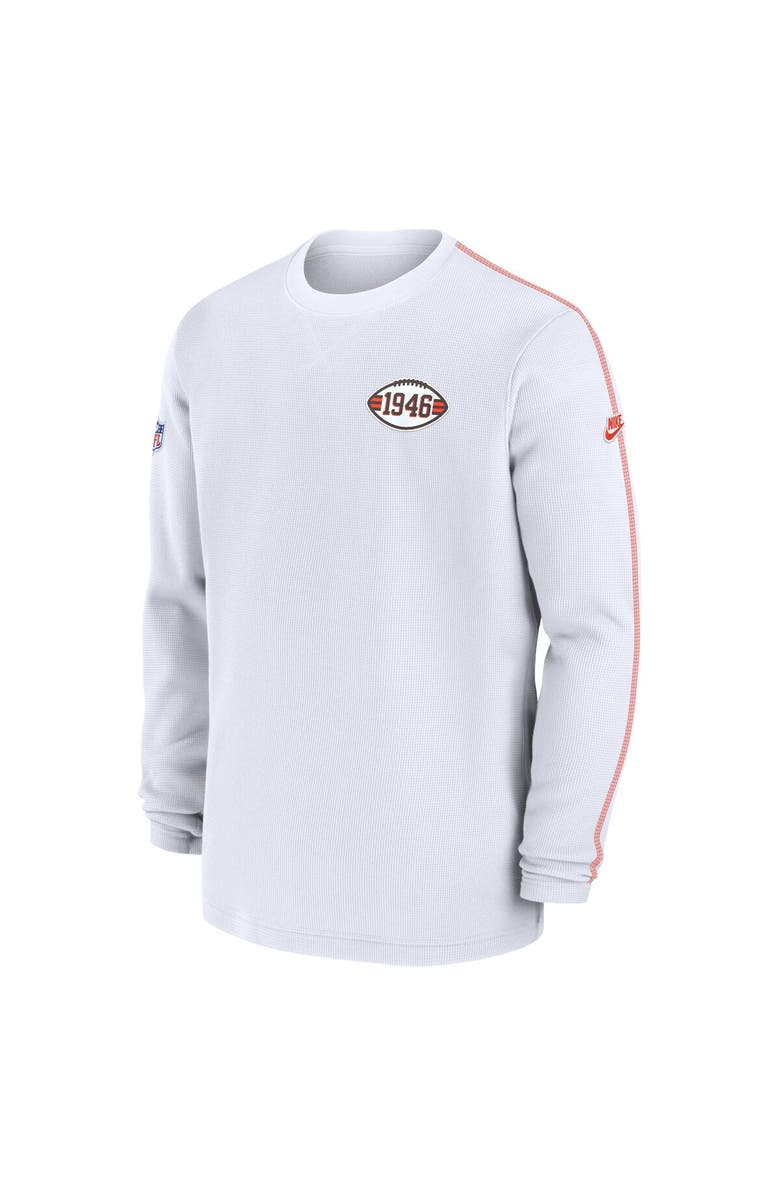 Nike Men's Nike White Cleveland Browns Alternate Logo Coach Long Sleeve Top, Alternate, color, White