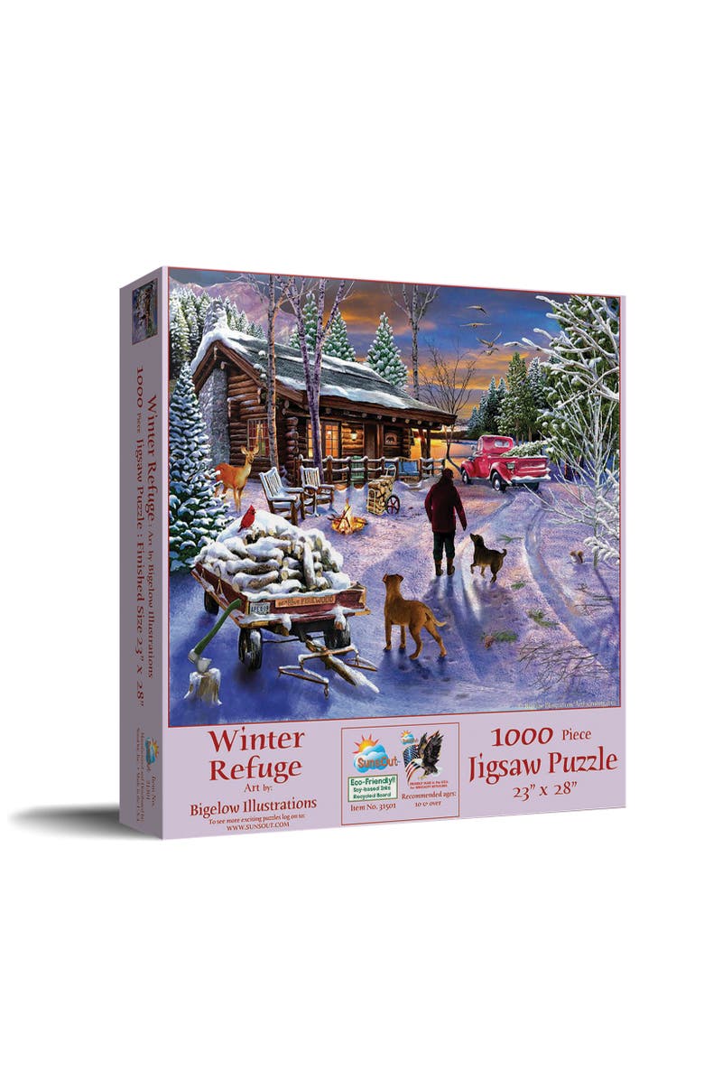 Sunsout Winter Refuge 1000 piece Jigsaw Puzzle for Adults, Main, color, Multicolor
