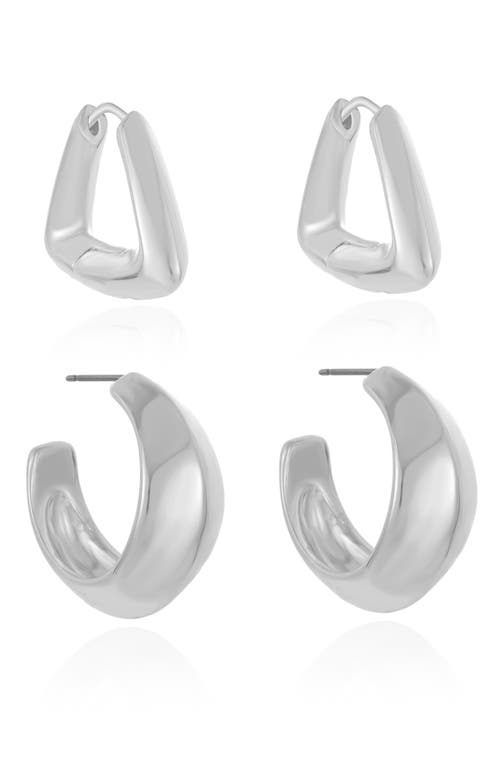 Ettika Set Of 2 Mixed Hoop Earrings