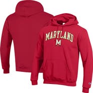 Champion Men's Champion  Red Maryland Terrapins Arch Over Logo Pullover Hoodie