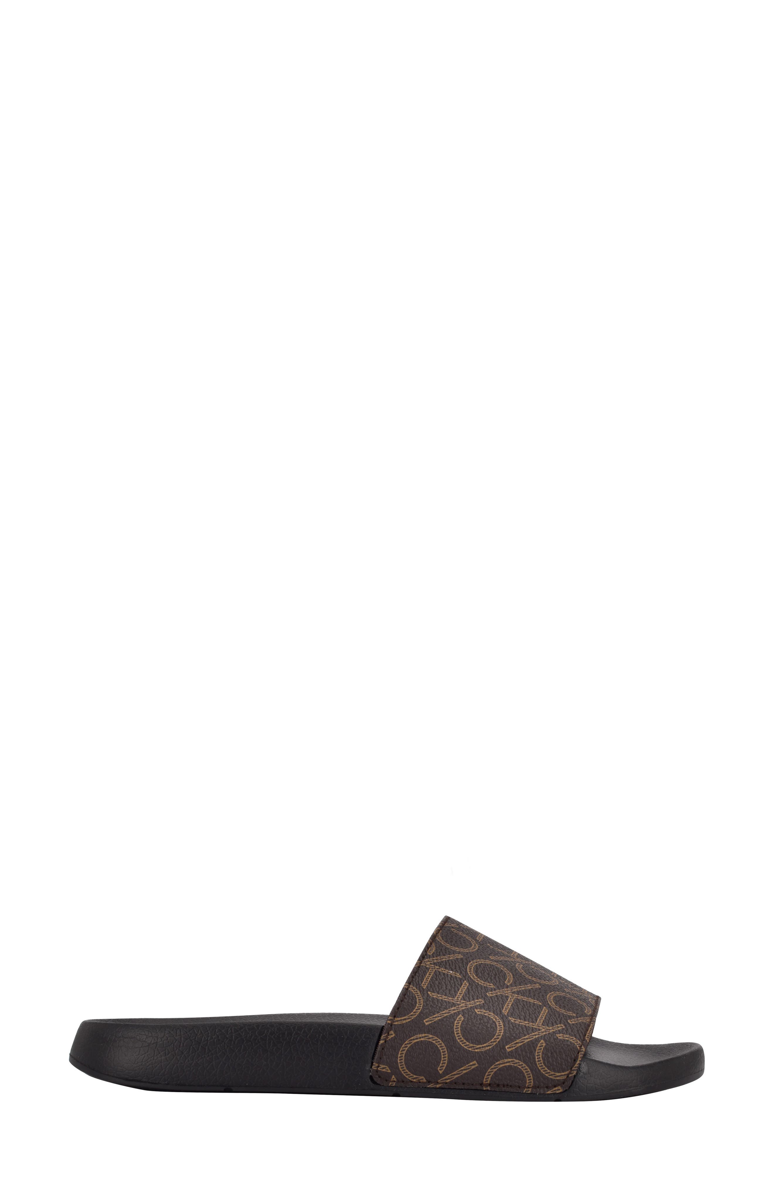 Athens Slide Sandal, Alternate, color, BROWN