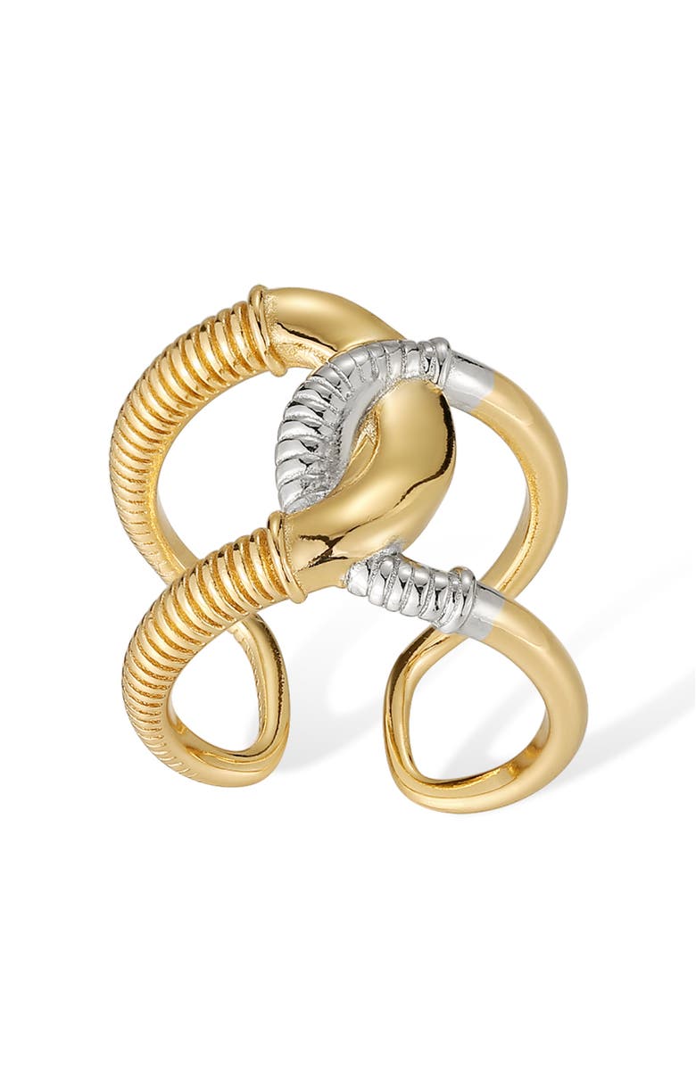RETRO CHIC Colosseum Ring, Alternate, color, Gold & Silver