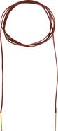 BY ADINA EDEN Colored Suede Long Wrap Rope Necklace