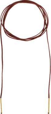 BY ADINA EDEN Colored Suede Long Wrap Rope Necklace