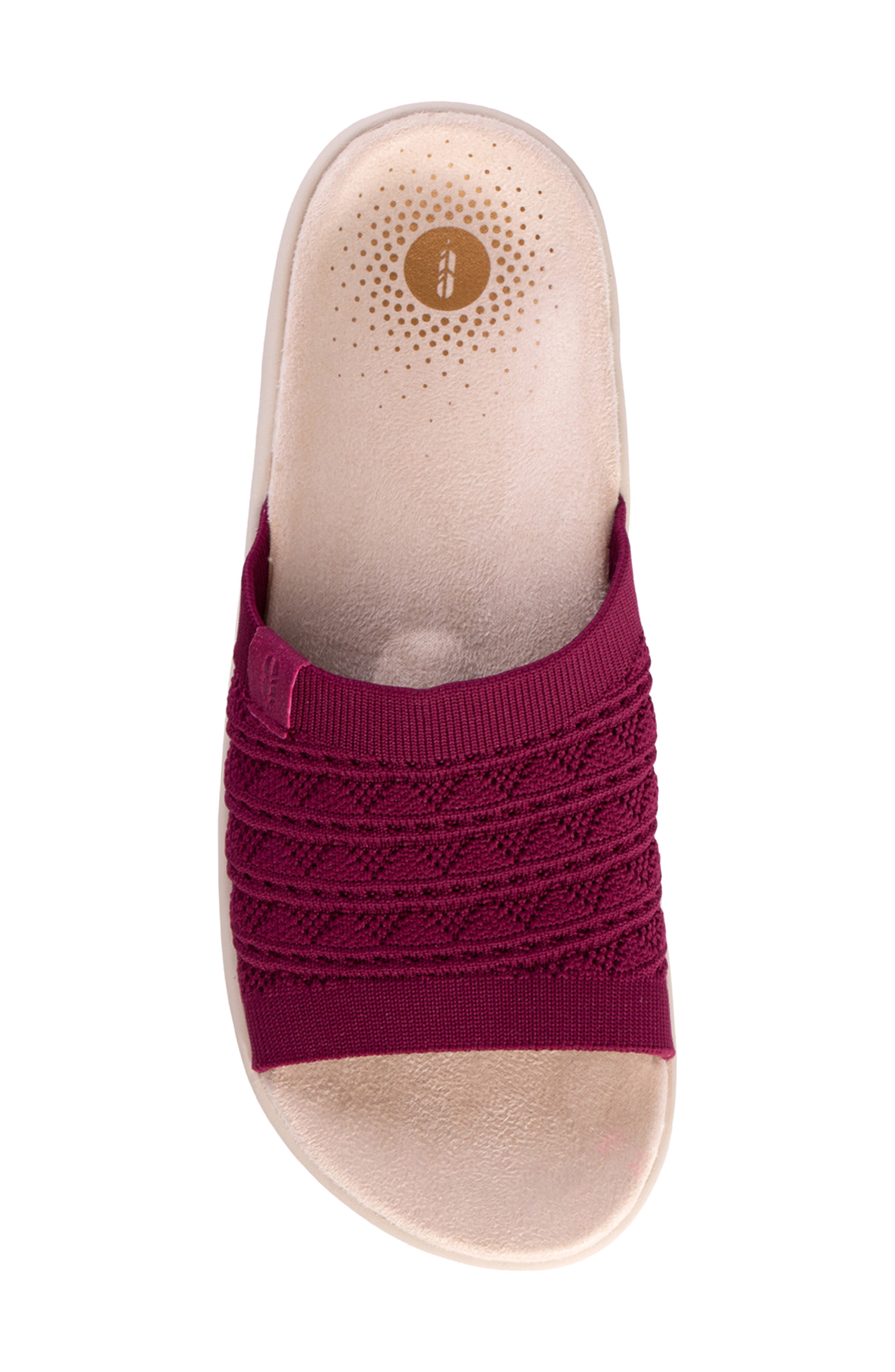 Al Fresco Slide Sandal, Alternate, color, RED PLUM