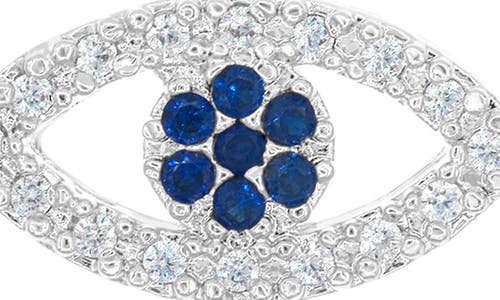 Shymi Pavé Evil Eye Stud Earrings In Silver