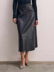 The Fold Andalo Leather Skirt