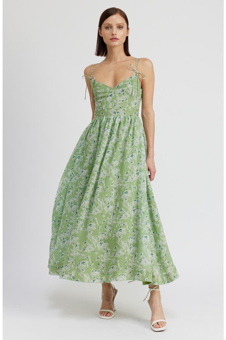 Laguna Floral Maxi Sundress, Alternate, color, LIGHT GREEN TEAL
