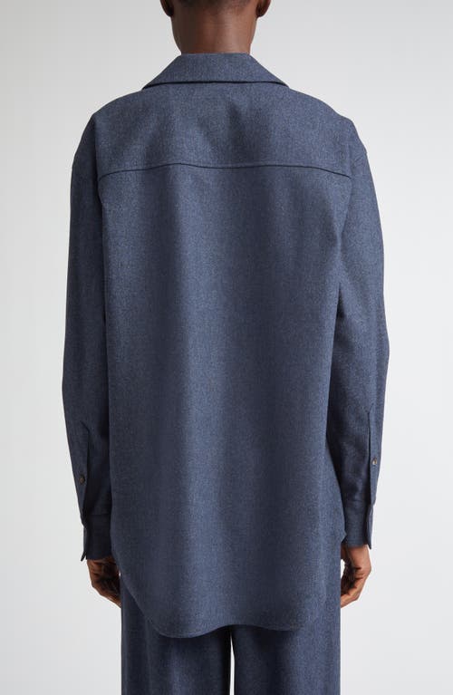Lafayette 148 New York Patch Pocket Popover Shirt In Gray