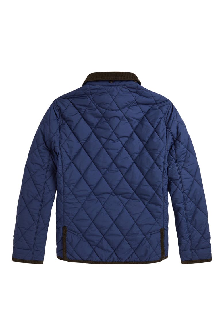 Kids' Quilted Hooded Barn Jacket, Alternate, color, NAVY
