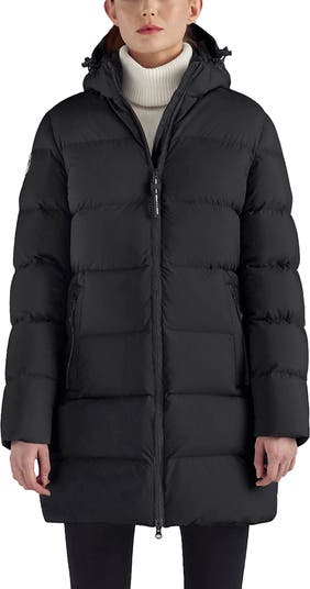 Hotsell Women's Triple F.A.T Goose Down Long Black Parka Winter Coat Fur Trim Size Large