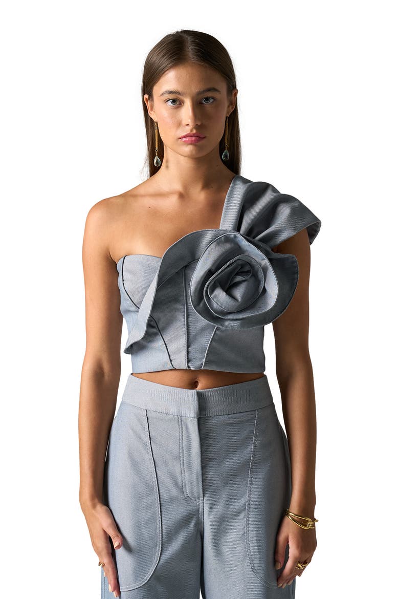 Blair Top, Alternate, color, Denim