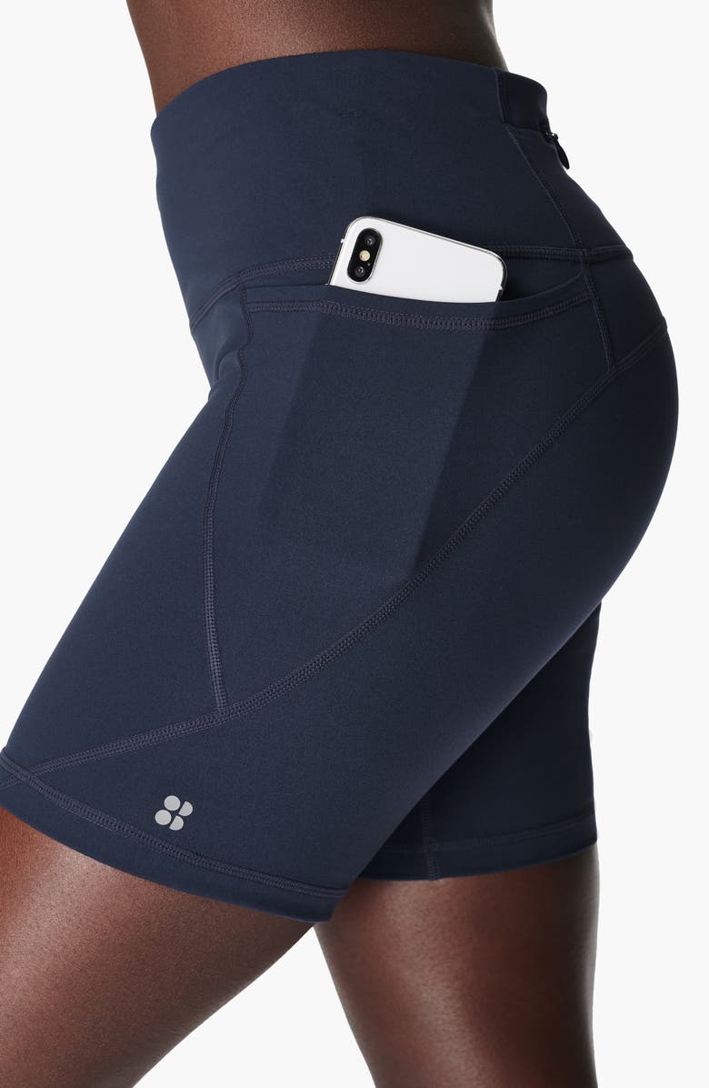 Sweaty Betty Power Bike Shorts, Alternate, color, Navy Blue