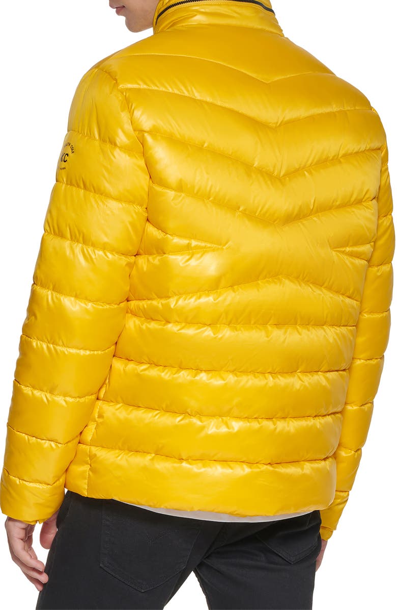 Kenneth Cole Quilted Packable Puffer Jacket, Alternate, color, Yellow