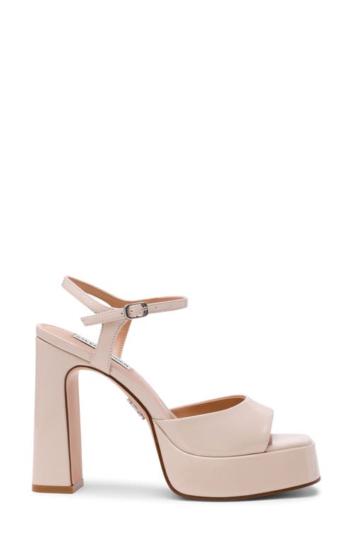 Steve Madden Liandra Ankle Strap Platform Sandal In White
