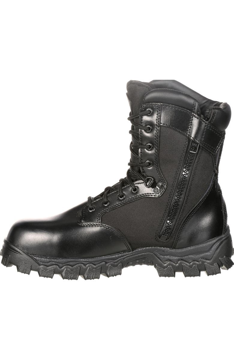 Rocky Zipper Composite Toe Public Service Boot, Alternate, color, Black
