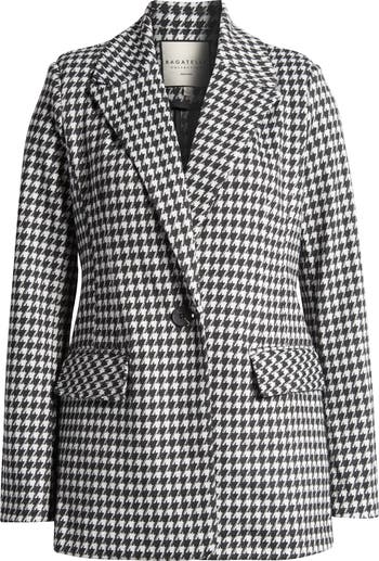 Bagatelle Tailored One Button Blazer Black White Hounds