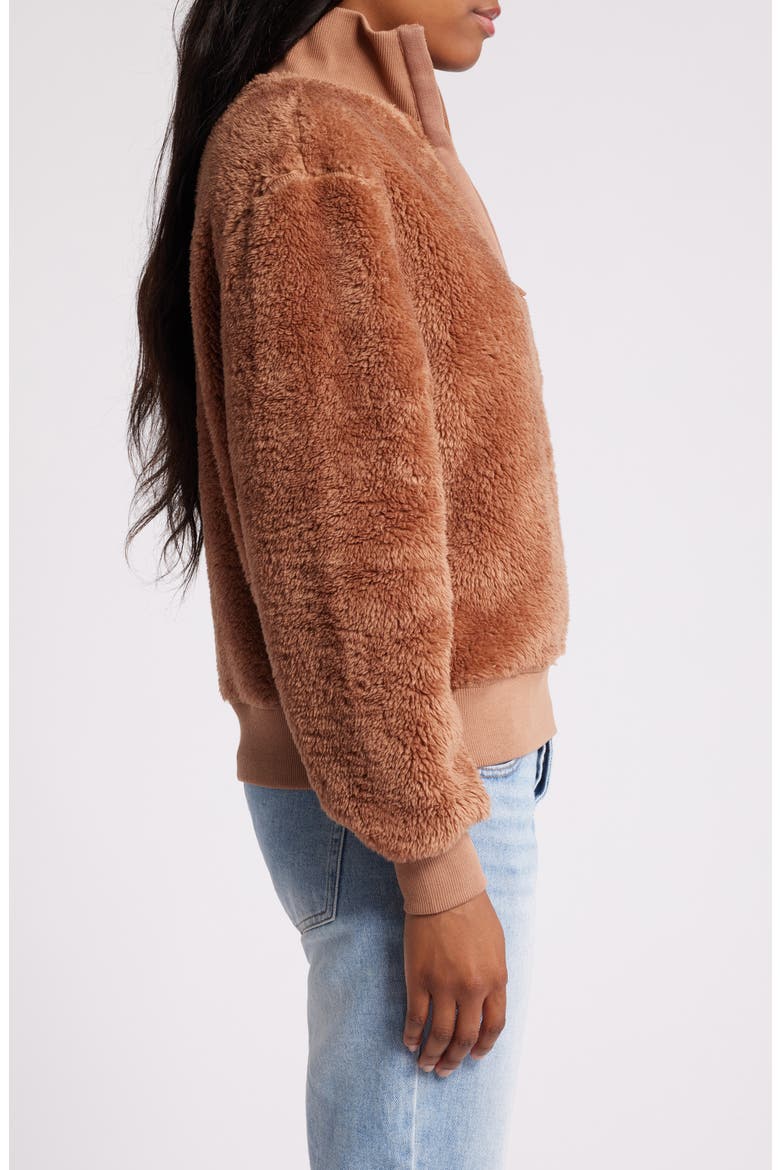 Janeann Half Zip Pullover, Alternate, color, CEDAR BARK