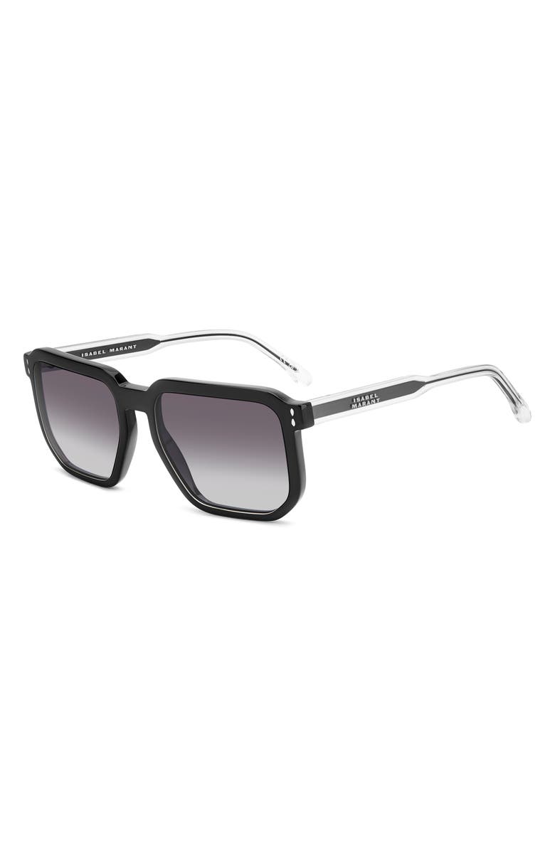 Isabel Marant 55mm Square Sunglasses, Alternate, color, Black
