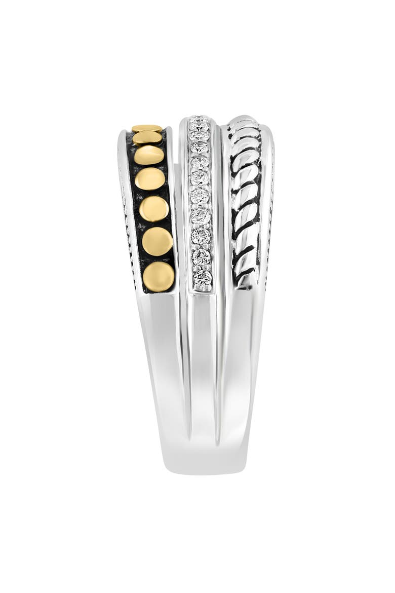 Two-Tone Diamond Band Ring, Alternate, color, SILVER