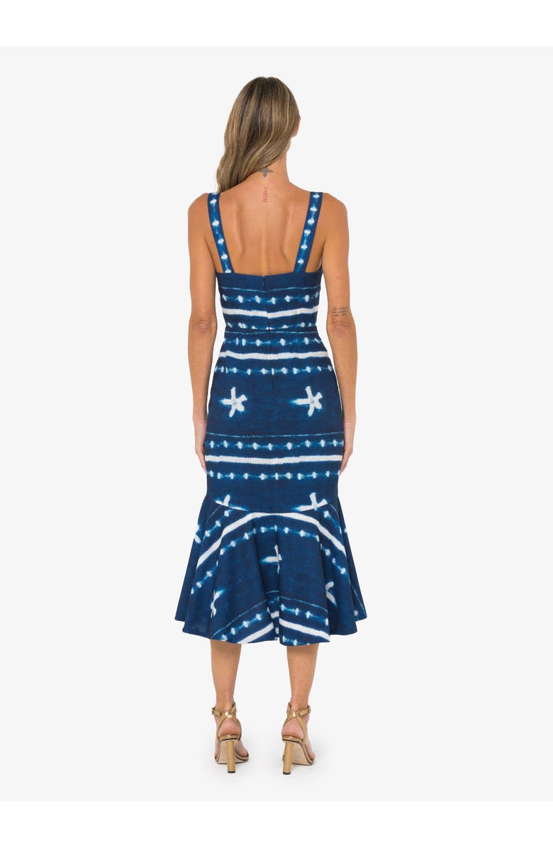 JBQ Natasha Dress, Alternate, color, Indigo Shibori